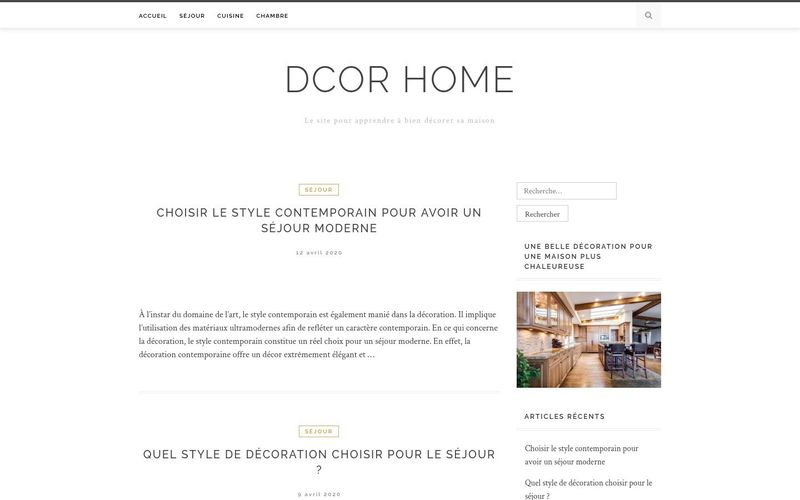 Dcor home - Le site pour apprendre à bien décorer sa maison